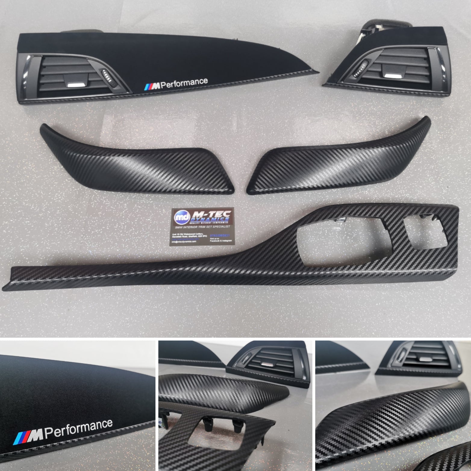 BMW F23 CONVERTIBLE PERFORMANCE STYLE INTERIOR TRIM SET - 3D CARBON